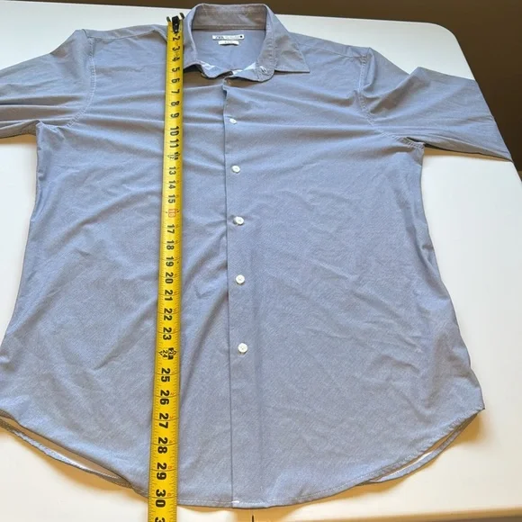 Zara Blue And White Stripe Dress Shirt Classic Professional Style - Picture 6 of 10